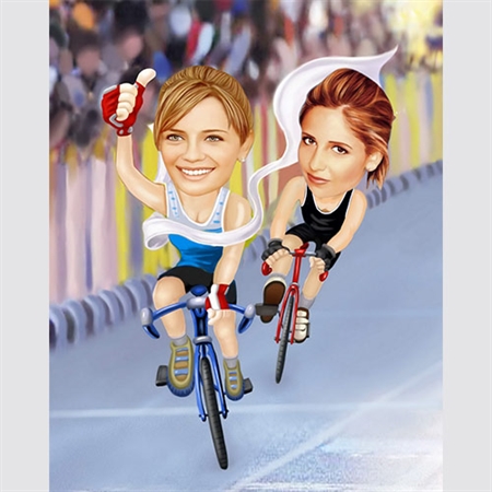 Racing Bicycle F/F Caricature from photos. - myDaVinci